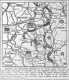 Map of Battle of the Bulge in Belgium, Drive Northeast of Bastogne toward St. Vith, published January 3, 1945
