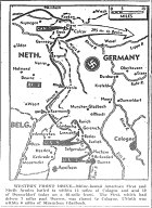 Map of Western Front, U.S. First and Ninth to Cologne and Dusseldorf, published February 26, 1945