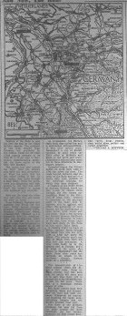 Map of Western Front, Allies aim for Ruhr Valley, published March 8, 1945