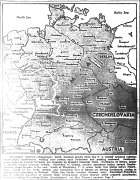 Map of Europe, Ruhr closed off, Kassel mop-up; Third Army spearheads to Leipzig, Nuernburg, Czechoslovakia, published April 2, 1945