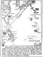 Map of Invasion of Iwo Jima, Battle for Corregidor, published February 17, 1945