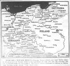 Map of Move Toward Berlin and Surrounding of Breslau and Scheidemuhl, published January 29, 1945