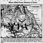 *Map published in Dubuque (Ia.) Telegraph-Herald, October 10, 1950