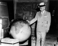 President Truman with Globe